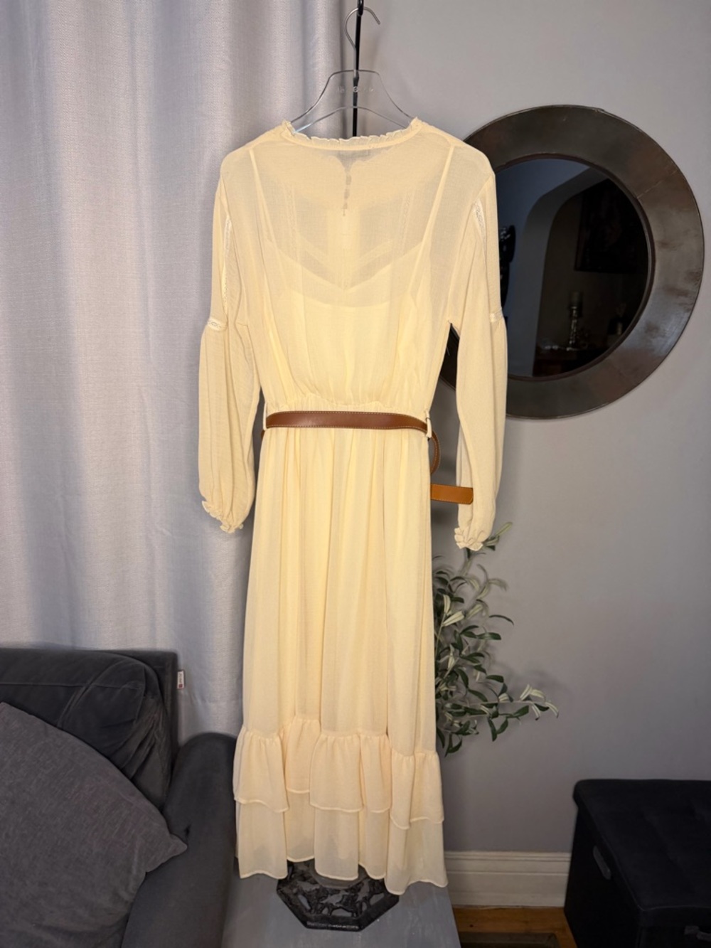 NWT Zara Woman Bloggers Fav BELTED COTTON GAUZE DRESS Size S Small - Picture 10 of 12